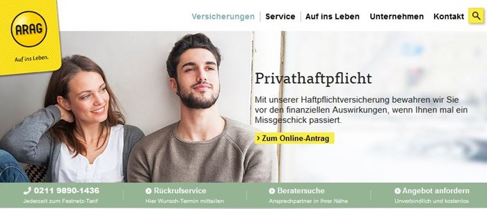 ARAG Privat Haftpflichtversicherung Kontakt
