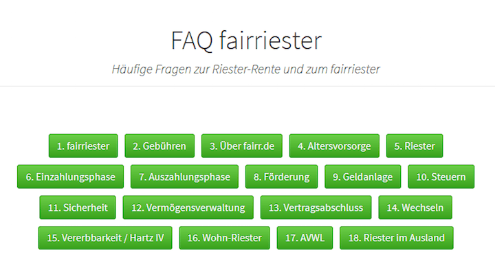 Fairr Riester Test Fairr Riester Test