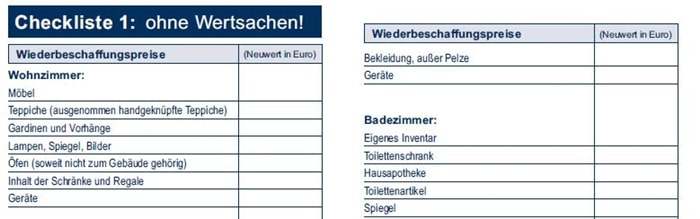 Europa hausratversicherung wertermittlungsbogen