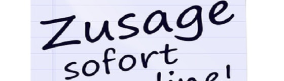 zusage sofort online