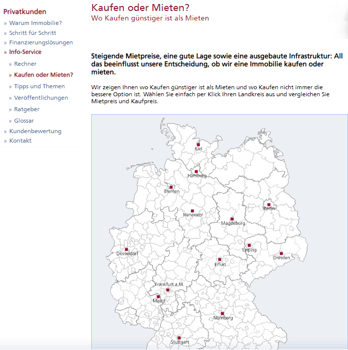 DSL Kaufen oder mieten Standortkarte