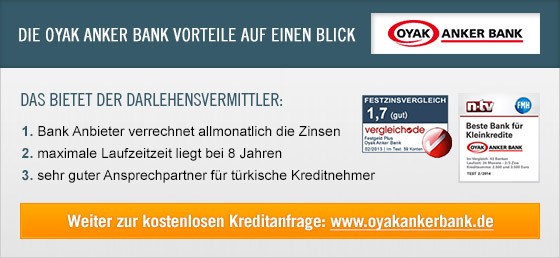 Kredit Erfahrungen zu OyakAnkerBank