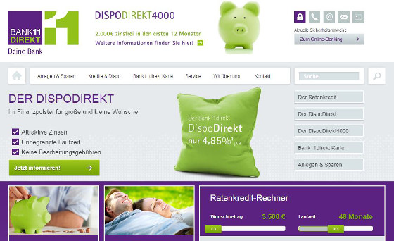 screenshot_bank11direkt-startseite