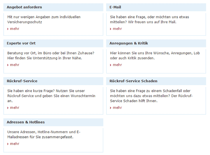 Service Kontakt Beratung