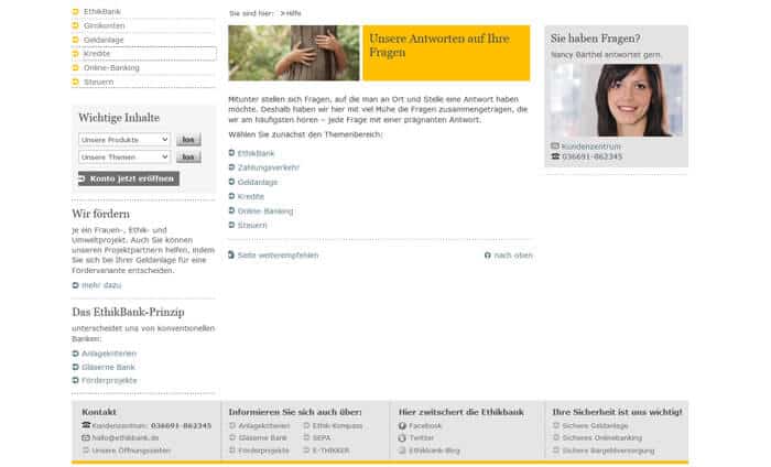 Services der EthikBank