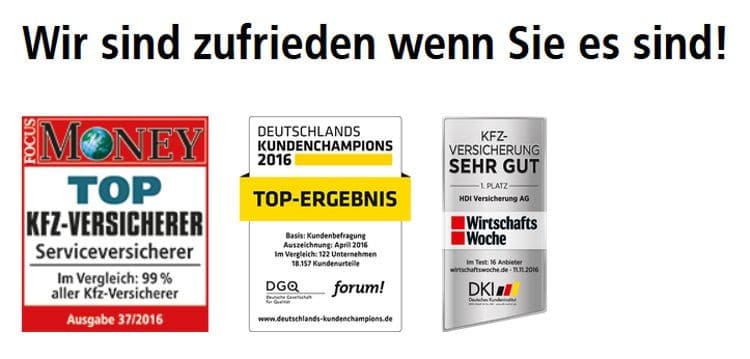 HDI KFZ Versicherung Test   Erfahrungen