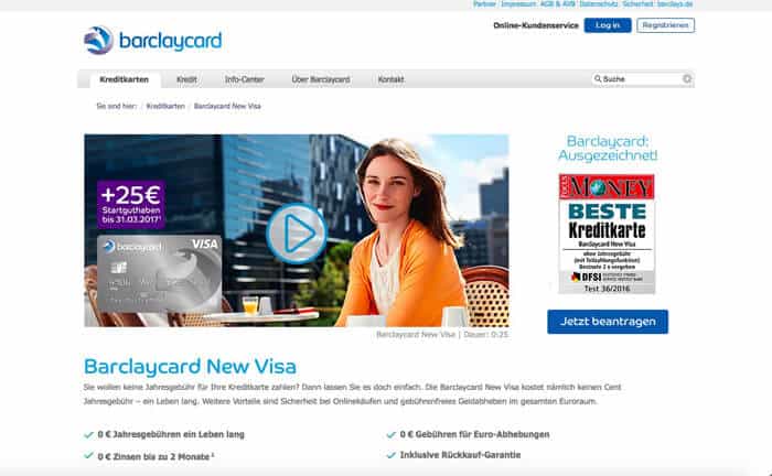 Barclaycard New Visa Erfahrungen