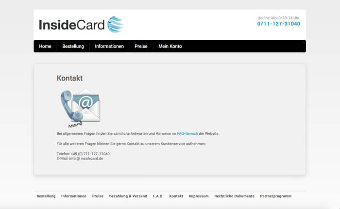 InsideCard Kontakt