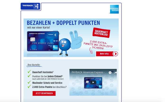 Payback American Express Karte