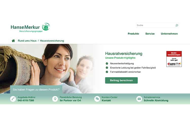Hanse Merkur Hausratversicherung Test + Erfahrungen