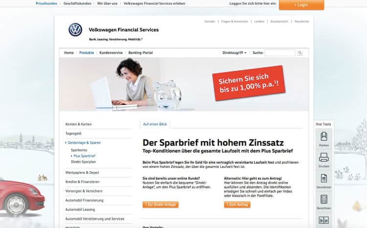 Volkswagen Bank Sparbrief Erfahrungen