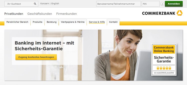 Wenn die Commerzbank down ist, heißt das in anderen Worten, die Commerzbank geht nicht.