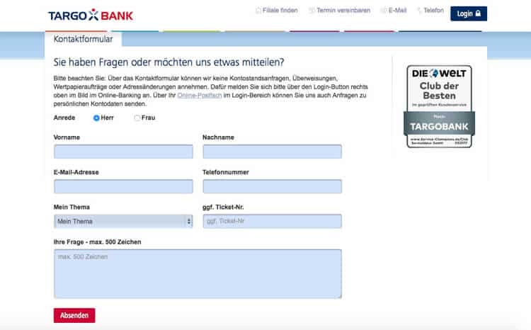 Targobank Kredit Service Hotline Der Kreditprofi