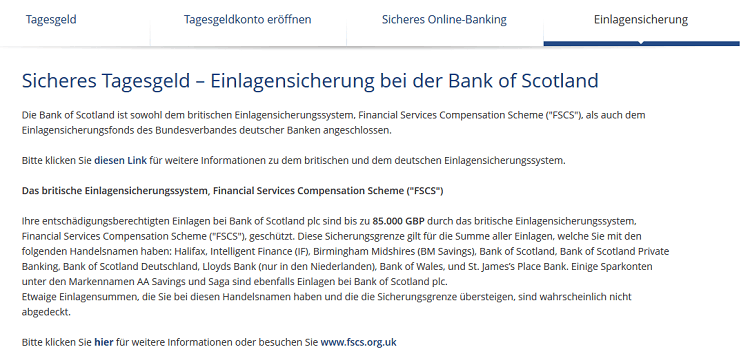 Bank Of Scotland Tagesgeld Test Und Erfahrungen