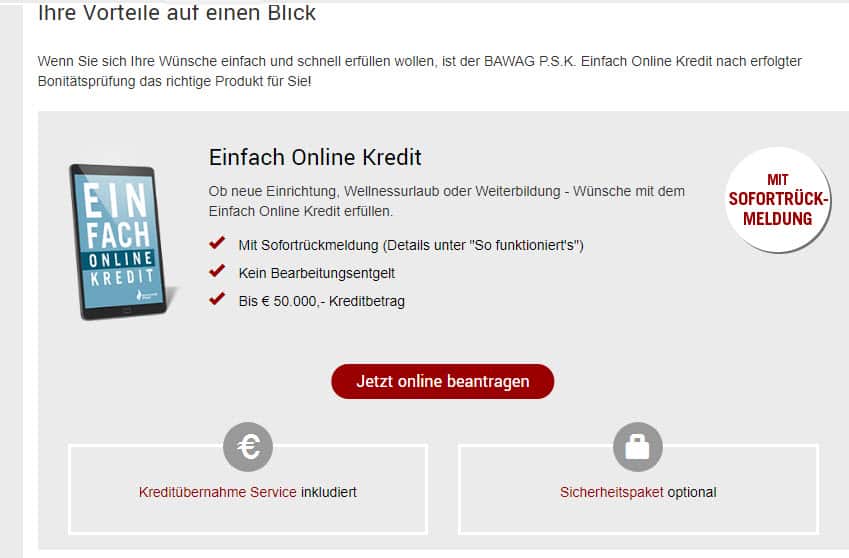 Einfach Online Kredit