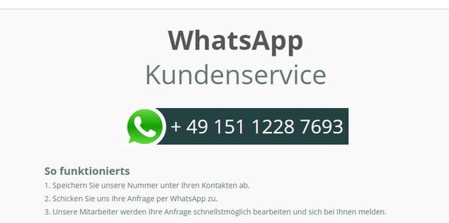 Kundendienst-WhatsApp