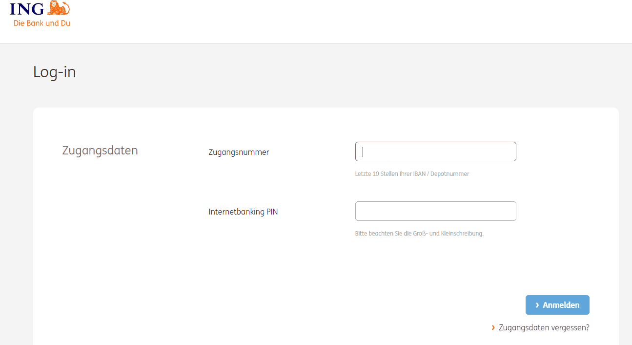 Login Konto ING