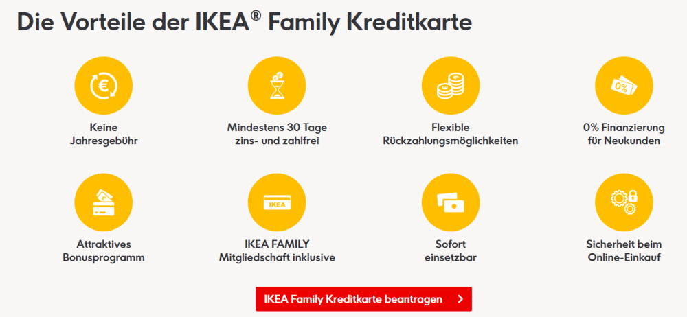 IKEA Family Kreditkarte Vorteile